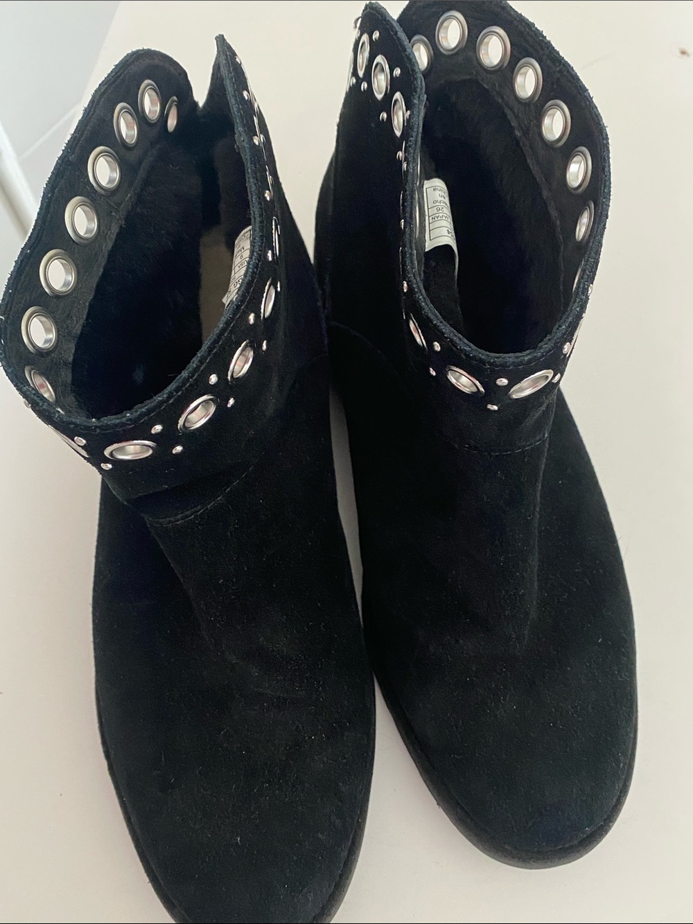 NWOT UGG Black Suede Ankle Boots Size 9